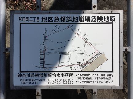 横浜市の急傾斜地崩壊危険区域の調査 和田２丁目地区 傾斜地 がけ地 造成地の売却 買取り相談センター